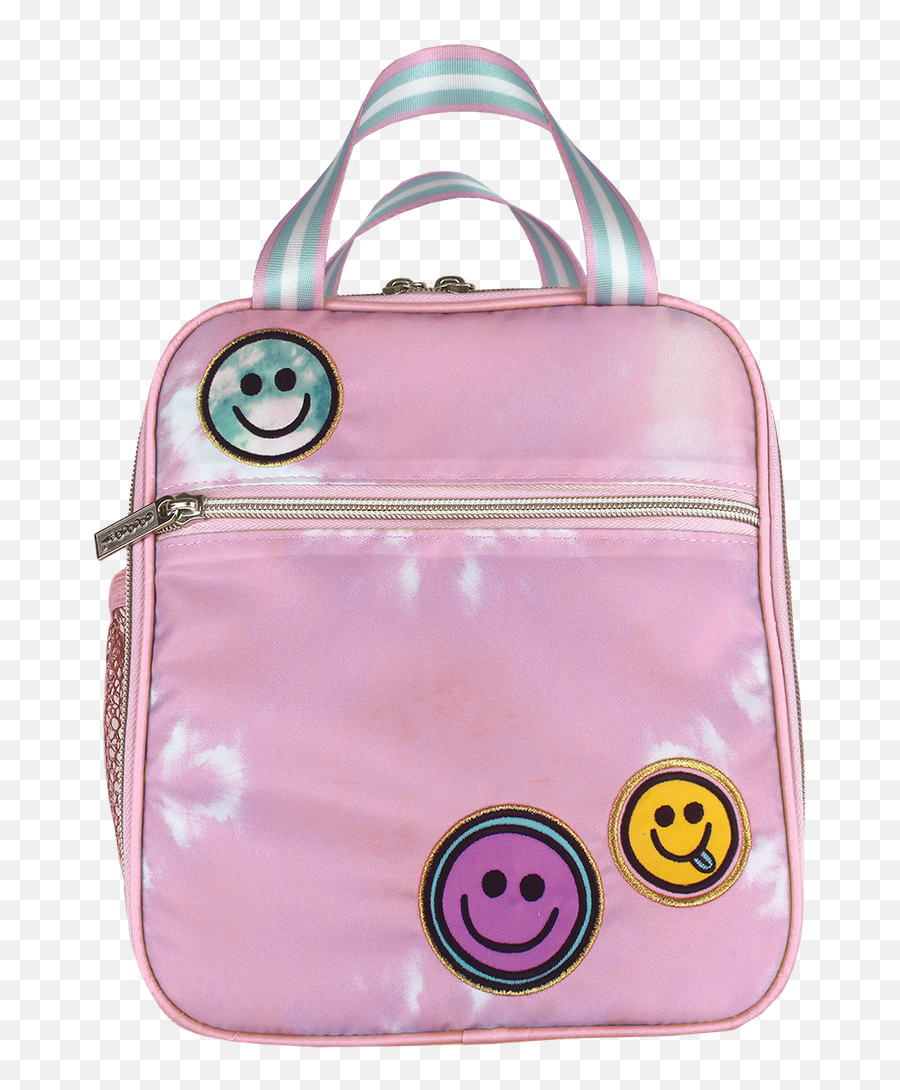 Be All Smiles Patches Lunch Tote Emoji,Swirl Emoticon