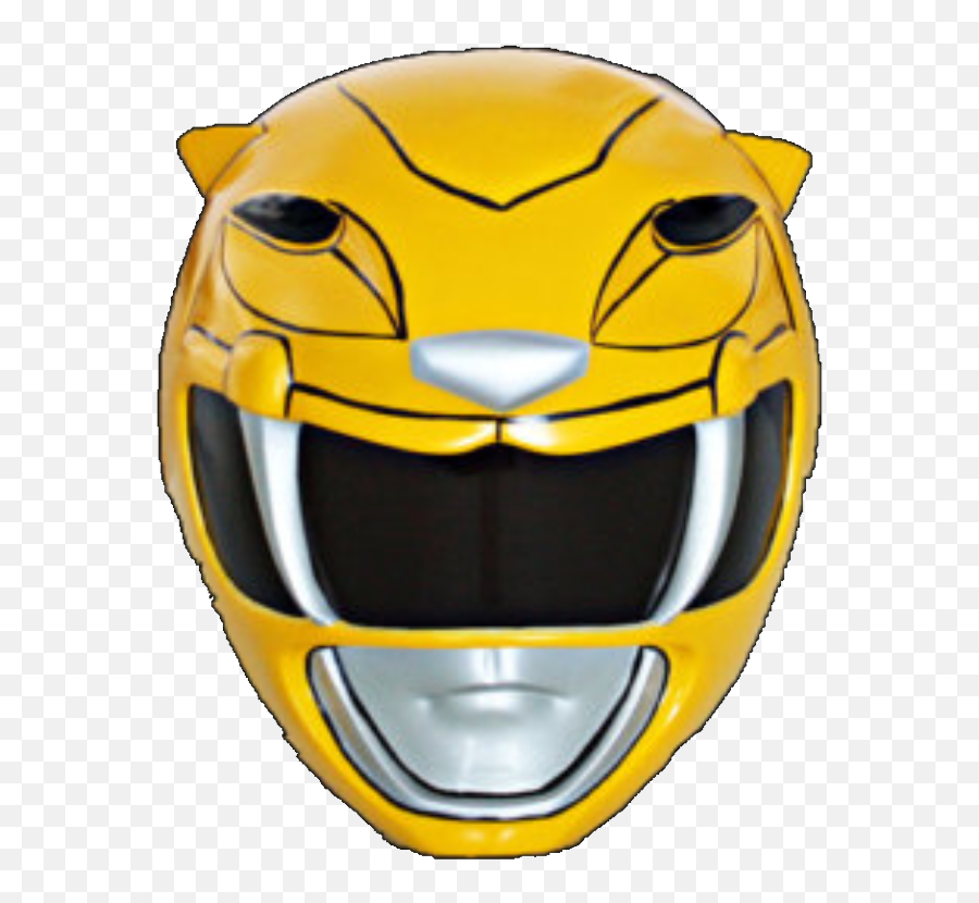 Mighty Morphin Yellow Ranger Helmet Png - Mighty Morphin Power Rangers Red Png Transparent Emoji,Emoticon Helmet