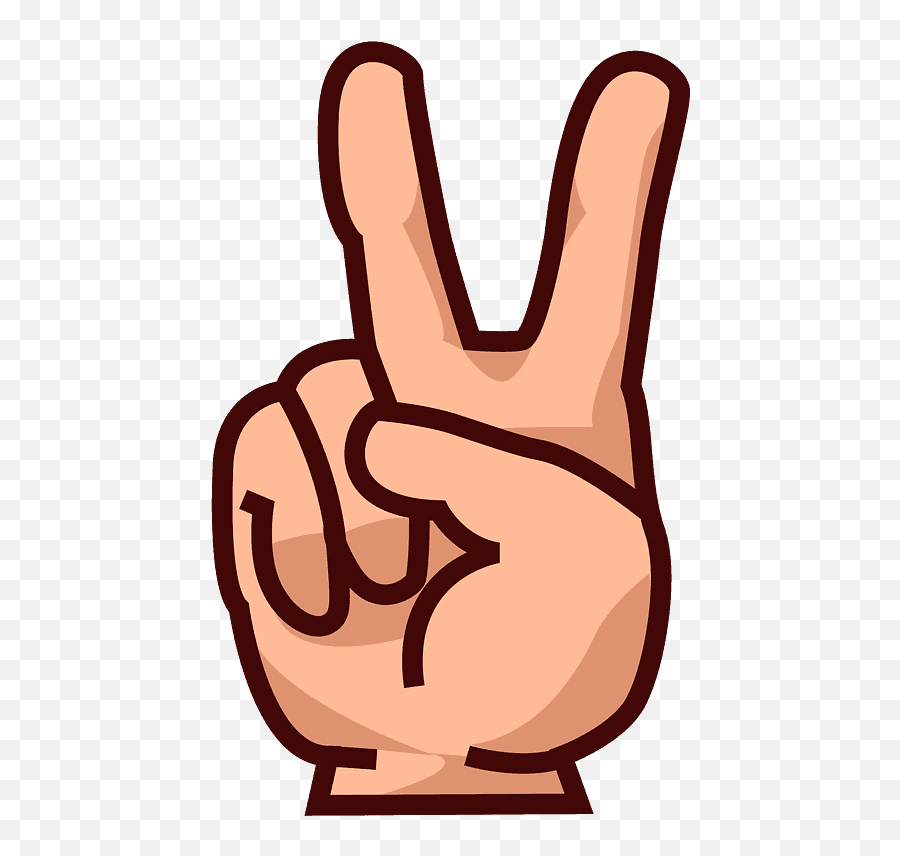 Victory Hand Emoji Clipart - Hand Victory Download,Victory Emoji