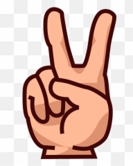 Victory Hand Emoji Clipart - Hand Victory Download,Victory Emoji