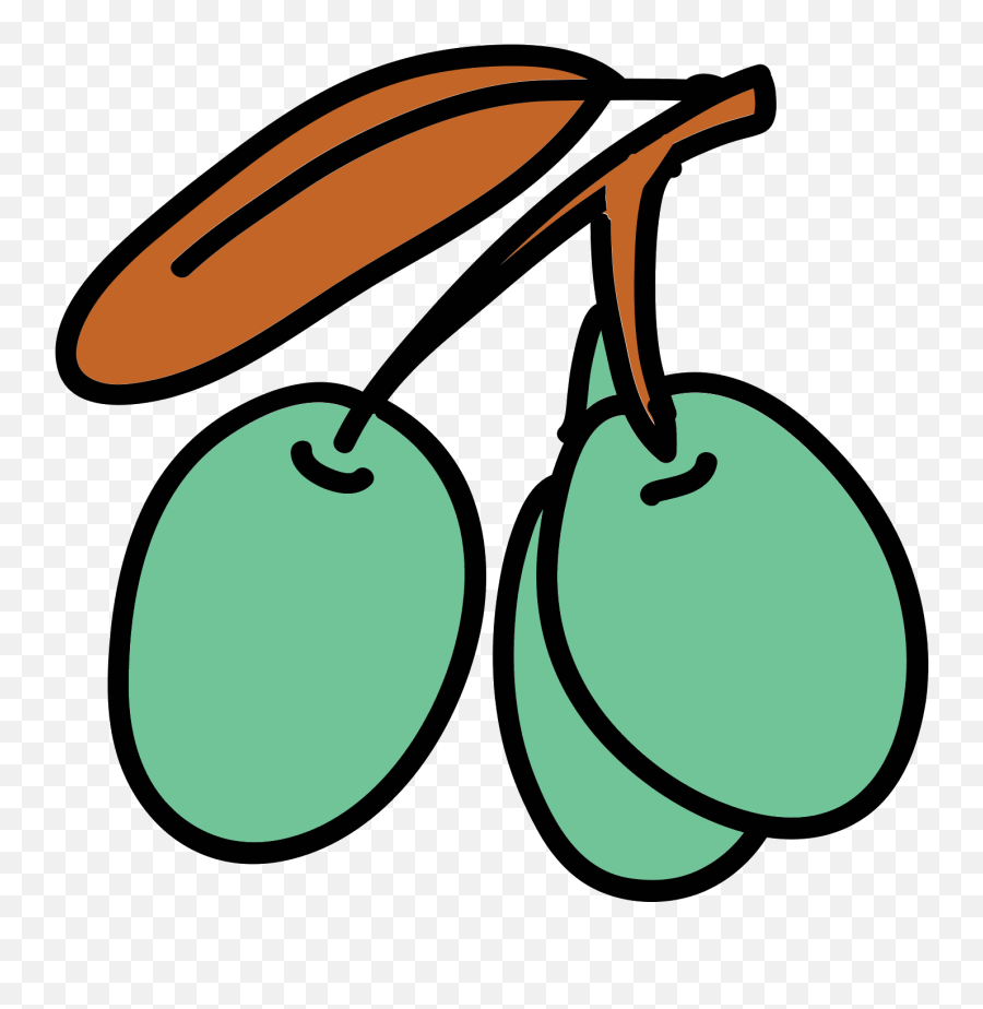 This Image Represents An Olive Clipart - Full Size Clipart Gambar Buah Zaitun Kartun Emoji,Emoji Leaves And Beer