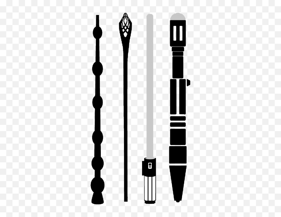 Lightsaber Clipart Black And White Lightsaber Black And - Wand Lightsaber Sonic Screwdriver Emoji,Gandalf Emoji