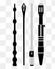 Lightsaber Clipart Black And White Lightsaber Black And - Wand Lightsaber Sonic Screwdriver Emoji,Gandalf Emoji