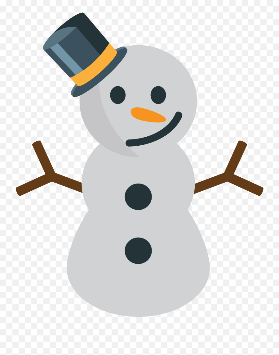Snowman Without Snow Emoji Clipart - Muñeco De Nieve Emoji,Snowman Emoji