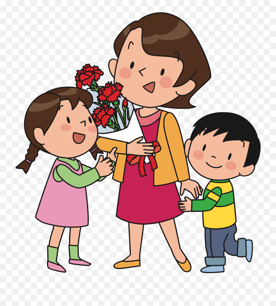 Emotion Art People Png Clipart - Mother And Children Clipart Emoji,Children Emotion