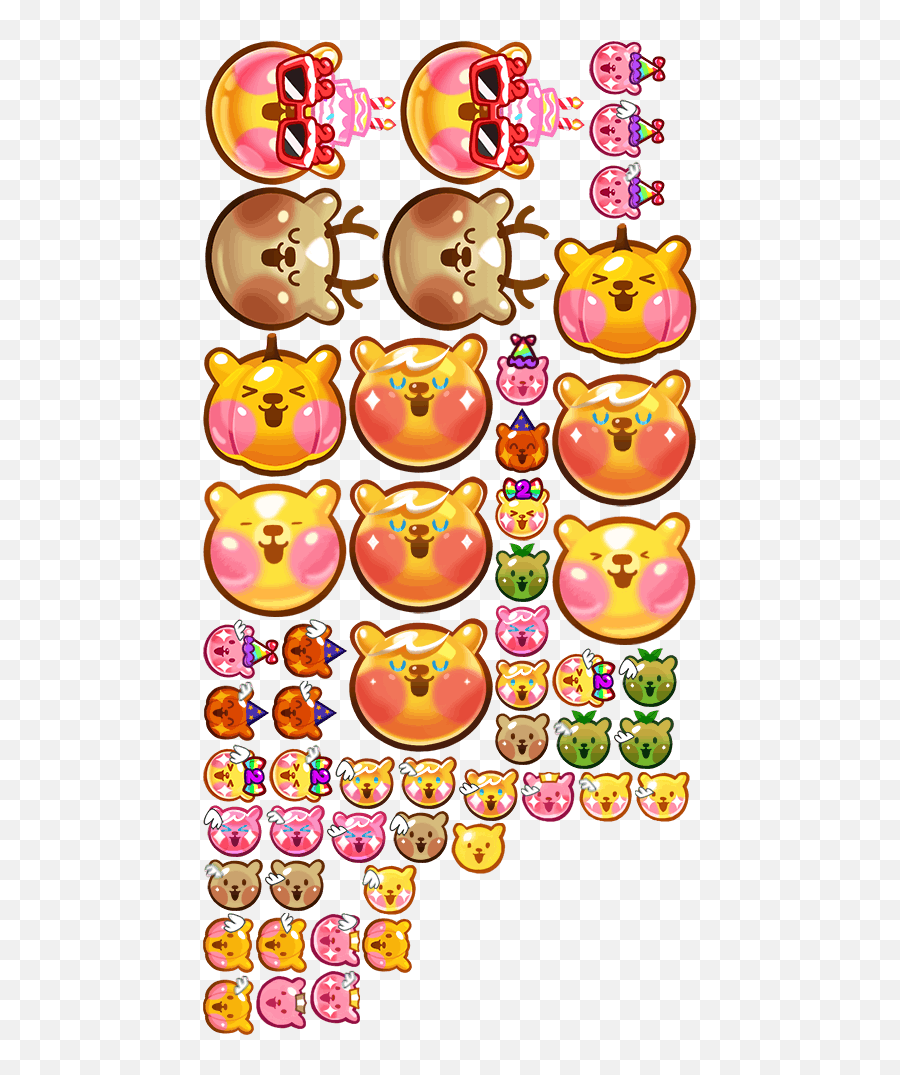Sprites Of Current Bear Jelly Shapes - Happy Emoji,Jelly Emoticon