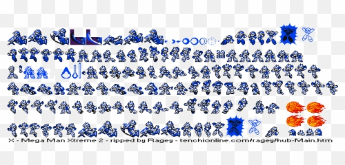 Random Hoo Haas Sprites Mega Man - Megaman Xtreme Sprite Sheet Emoji,Megaman Emoticons