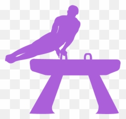 Green Gymnast Silhouette Clipart - Gymnastics Silhouette Pommel Horse Emoji,Handsprings Emojis