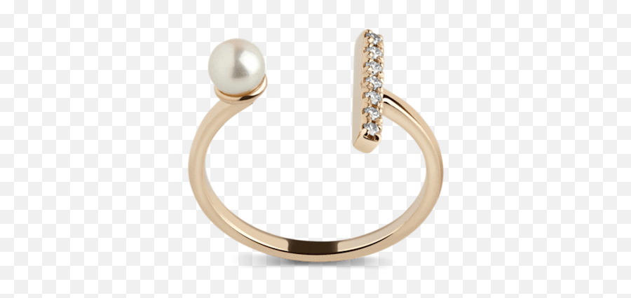 The Engagement Ring Trend Girls With Classic Style Will Love - Open Ring Pearl Emoji,Emotion Feeling Ring For Sale