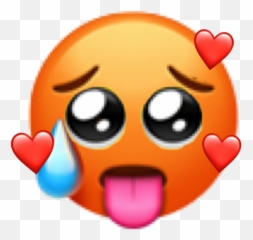 Emoji Hot Love Sad Sticker - Dot,Emoticon 