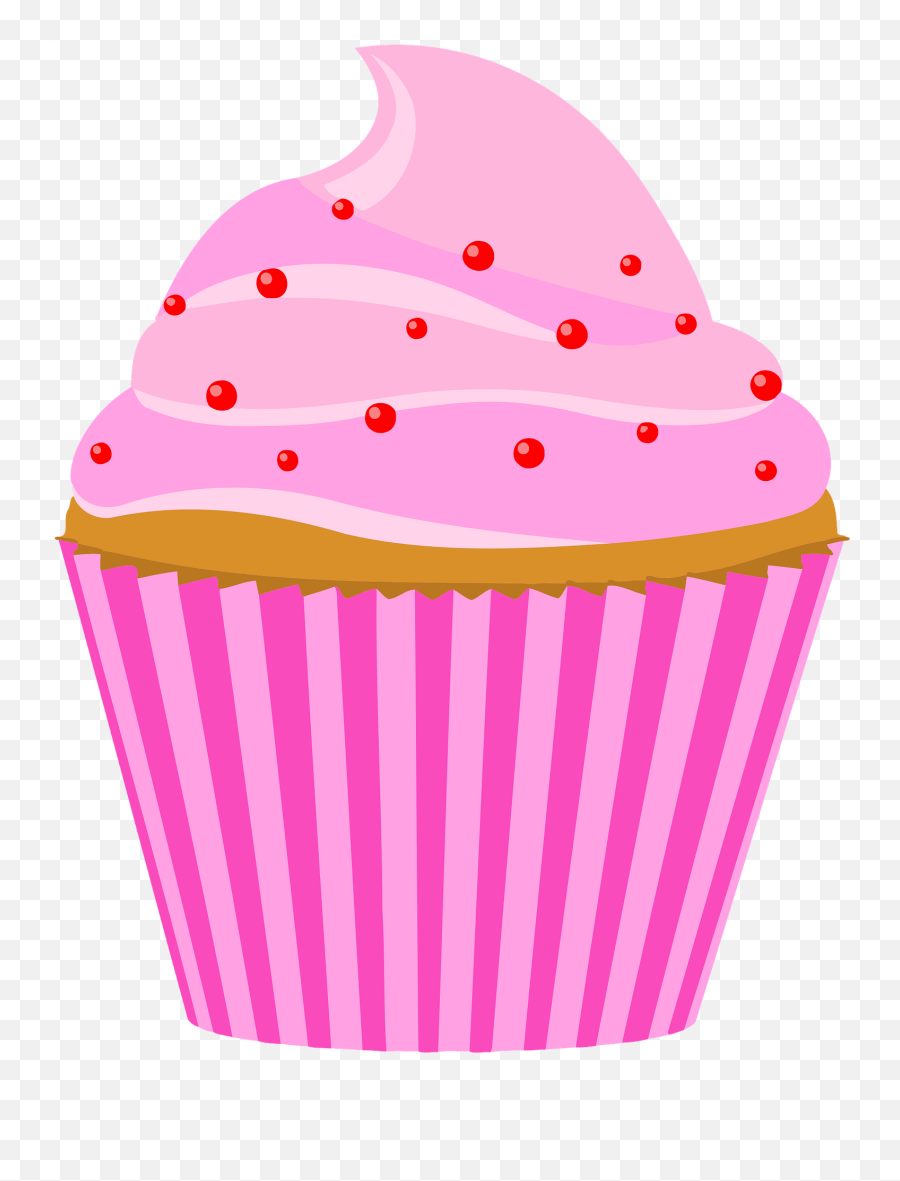 Cupcake With Pink Frosting And Sprinkles Clipart Free - Clip Art Cupcake Png Emoji,Where To Buy Emoji Cupcakes