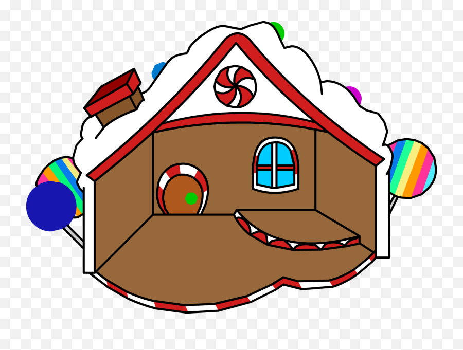 Gingerbread House - Fiction Emoji,House Candy House Emoji