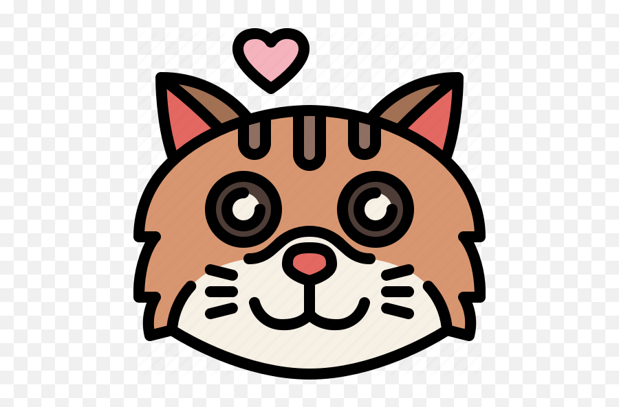 Cat Cute Emoji Emotion Feeling Love Pet Icon - Download On Iconfinder Happy,Cat Love Emoji