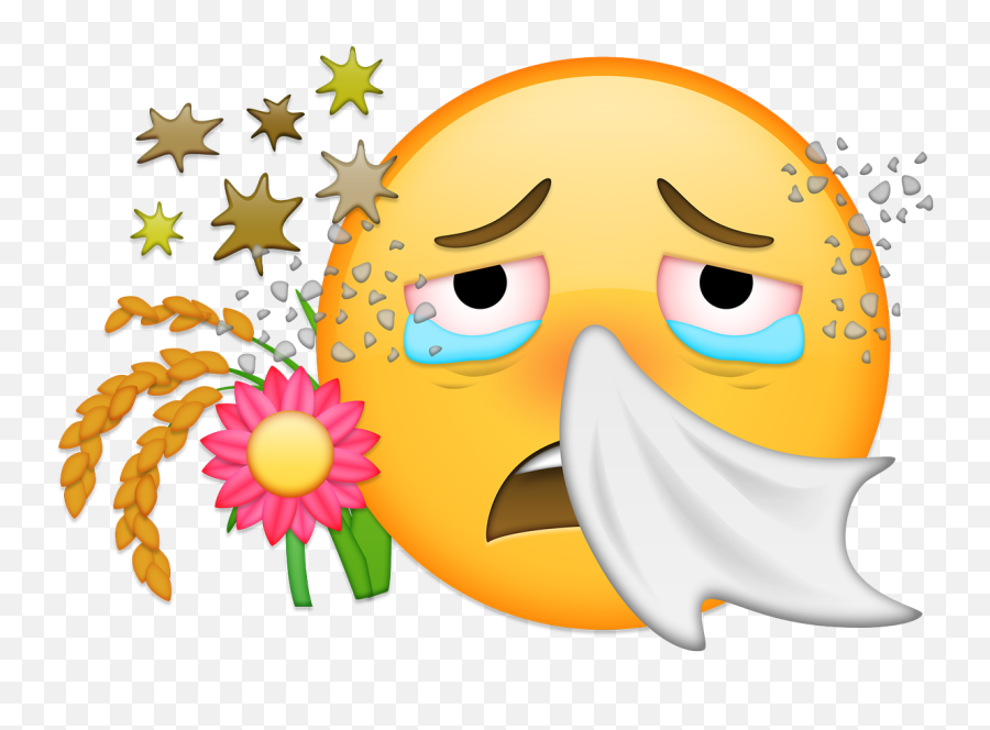 Ftestickers Allergy Sticker - Hayfever Emoji,Sneeze Emoji