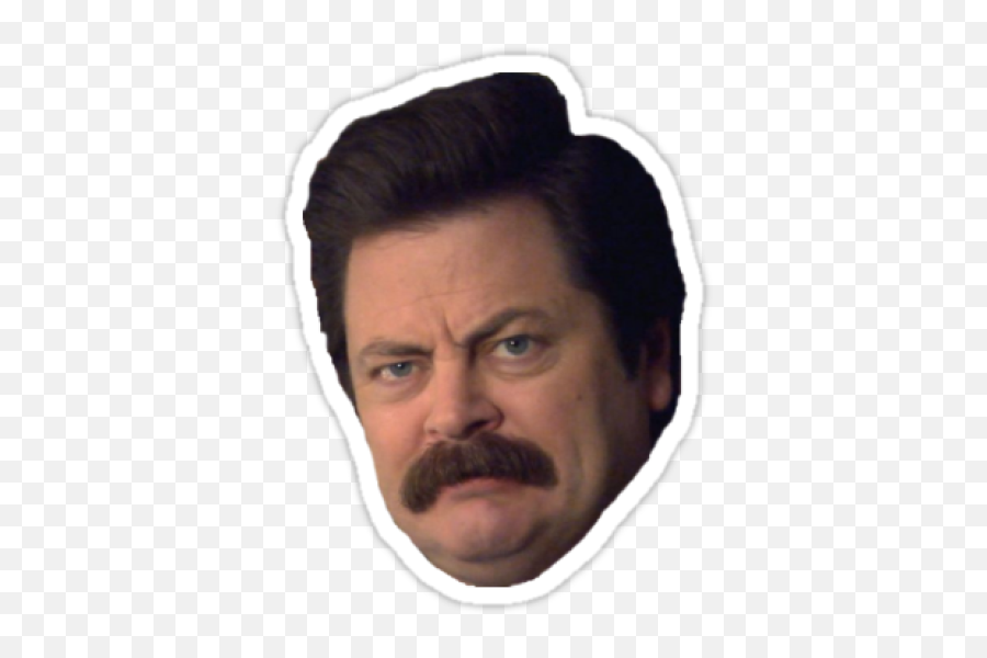 Download Free Png Download Ron Swanson - Ron Swanson Ron Swanson Sticker Emoji,Rob Swanson Emojis