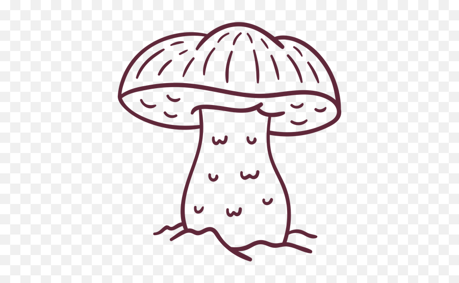 Fungi - Gal Mushroom Character Stroke Transparent Png U0026 Svg Vector Mushroom Emoji,Shroom Emoticon