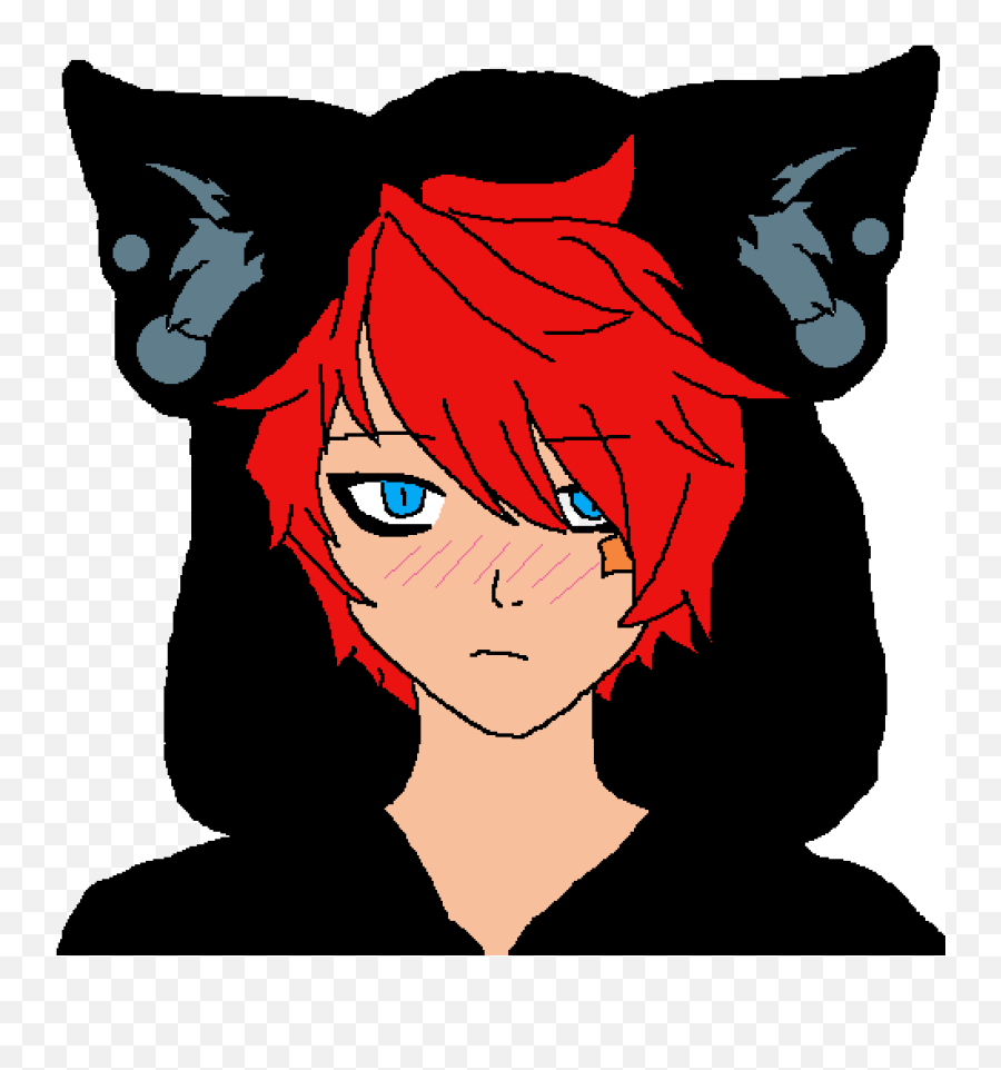 Download Blushing Catboy - Aphmau And Aaron Anime Png Image Emoji,Aphmau No Emotions