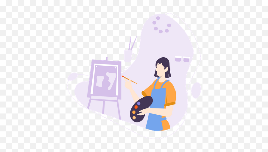 Painter Illustrations Images U0026 Vectors - Royalty Free Emoji,Paintings Girl Emotions