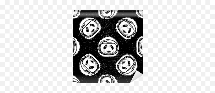 Space Helmet Panda Pattern Wall Mural U2022 Pixers - We Live To Emoji,Helm Emoticon