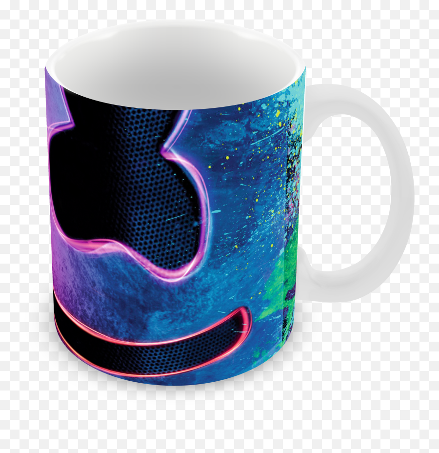 Caneca Dj Marshmello De Plástico Personalizada - Magic Mug Emoji,Marshmello Emoticon