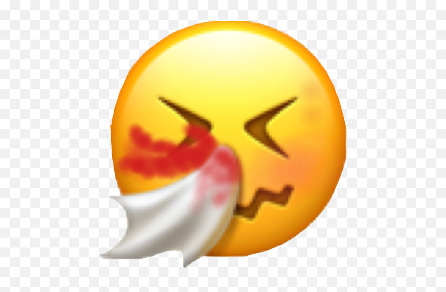 Emoji Sticker - Sneezing Face Emoji Png,Nosebleed Emoji