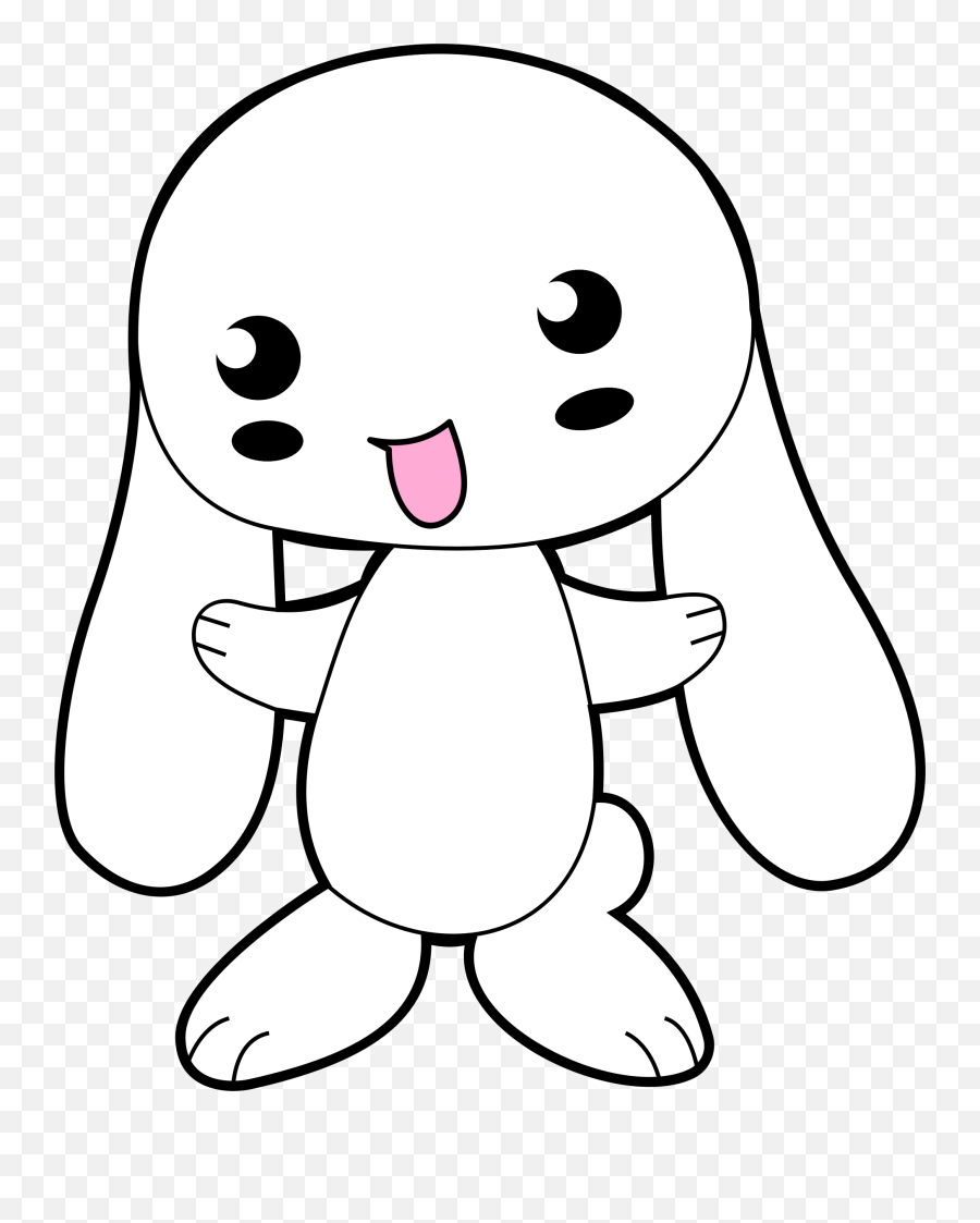 Emotionartmonochrome Photography - Cute Bunny Cartoons Png Cute Cartoon Clipart Black And White Emoji,Emotion Photography