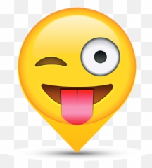 Map Marker Smiley Graphics - Happy Emoji,Nerd Emoticon Msn