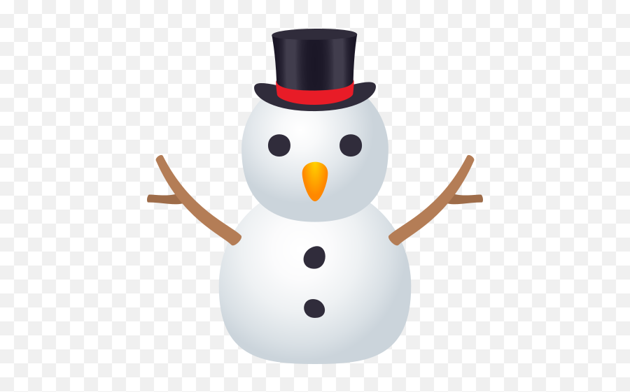 Emoji Snowman Without Flakes - Muñeco De Nieve Emoji,Snowman Emoji