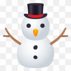 Emoji Snowman Without Flakes - Muñeco De Nieve Emoji,Snowman Emoji
