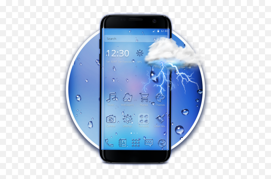 Amazoncom Drizzle Rain Drops Theme Appstore For Android - Camera Phone Emoji,Emoji Make It Rain