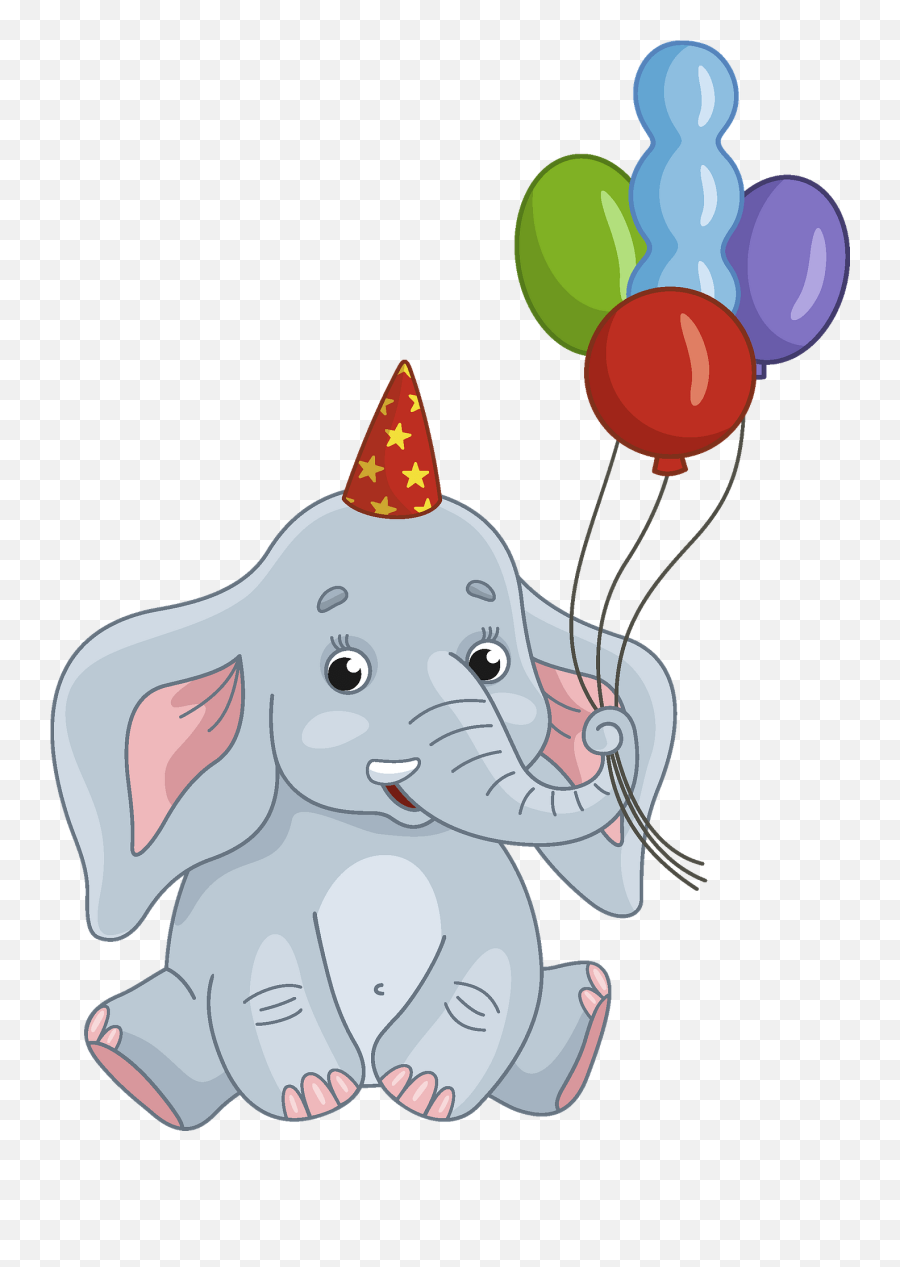 Birthday Elephant Clipart Free Download Transparent Png - Happy Birthday Elephant Clipart Emoji,Birthday Hat Emoji