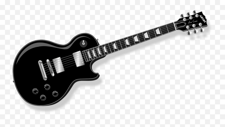 Lp Guitar Black - Guitar Transparent Background Emoji,Rock Guitar Emoji