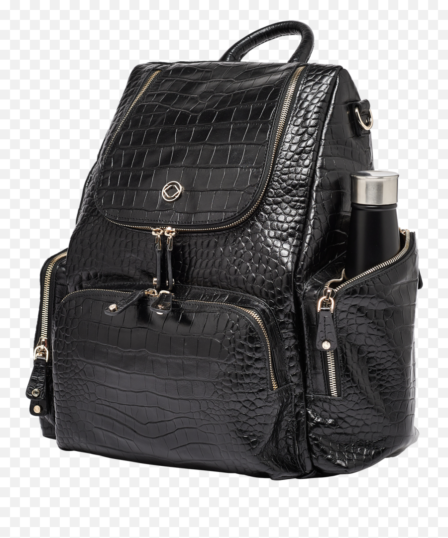Black Croc Backpack - Solid Emoji,Backpacks Bags Crossbody Shoulder W Emojis
