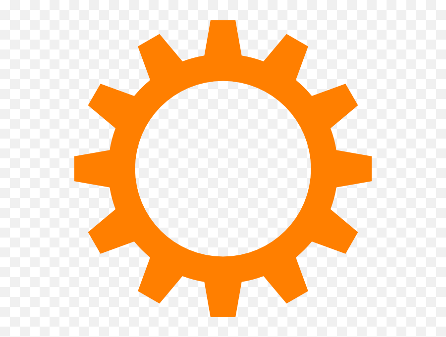 Svg Freeuse Library Orange Cog Wheel Clip - Orange Gear Clip Gear Wheel Emoji,Paint Ferris Wheel Emoji