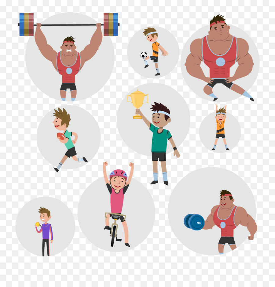 Introducing Animated Sports Characters With Over 100 - Background Olahraga Emoji,Emotion Detection In Sport Players