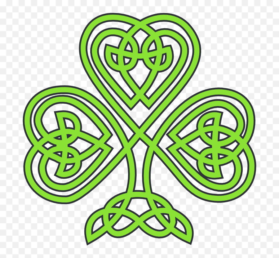 4 Leaf Clover Clipart Of Shamrocks And Four Leaf Clovers 5 - Celtic Clipart Emoji,Flower Emojis Ong