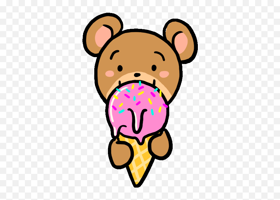 Licking Ice Cream Sticker By Alba Paris Clipart - Full Size Licking Ice Cream Gif Animated Emoji,Licking Emoji