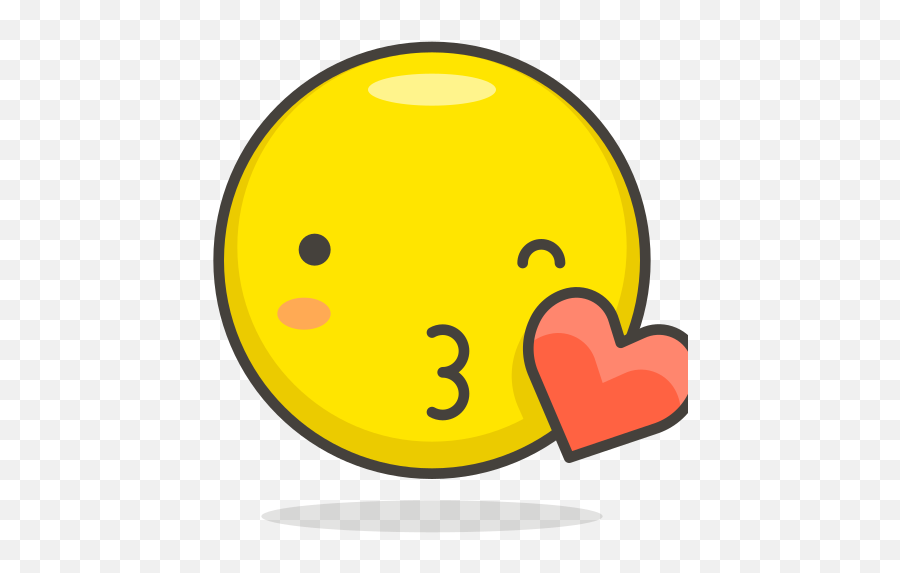 Blowing Face Kiss Icon - Kiss Icon Emoji,Steam Emoticons Blow Kiss