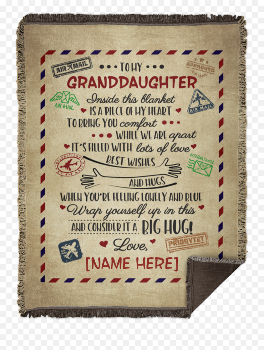 Personalized Granddaughter Letter Blanket - Personalized My Emoji,I Promise My Heart And Emotions Will Never Stray.