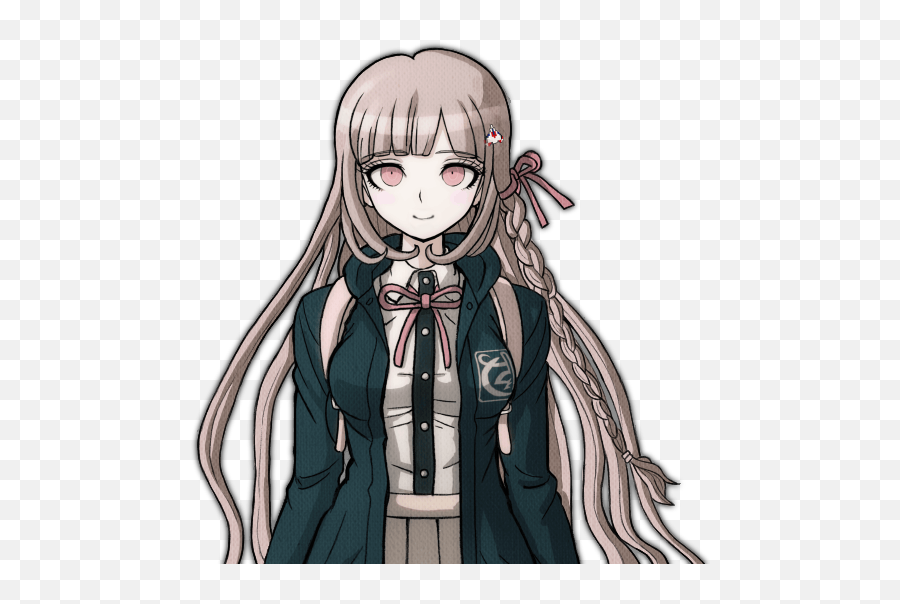 Chiaki Nanami Wearing The Hairstyles Of Every Dr Thh Girl Emoji,Pretty Emoji Art