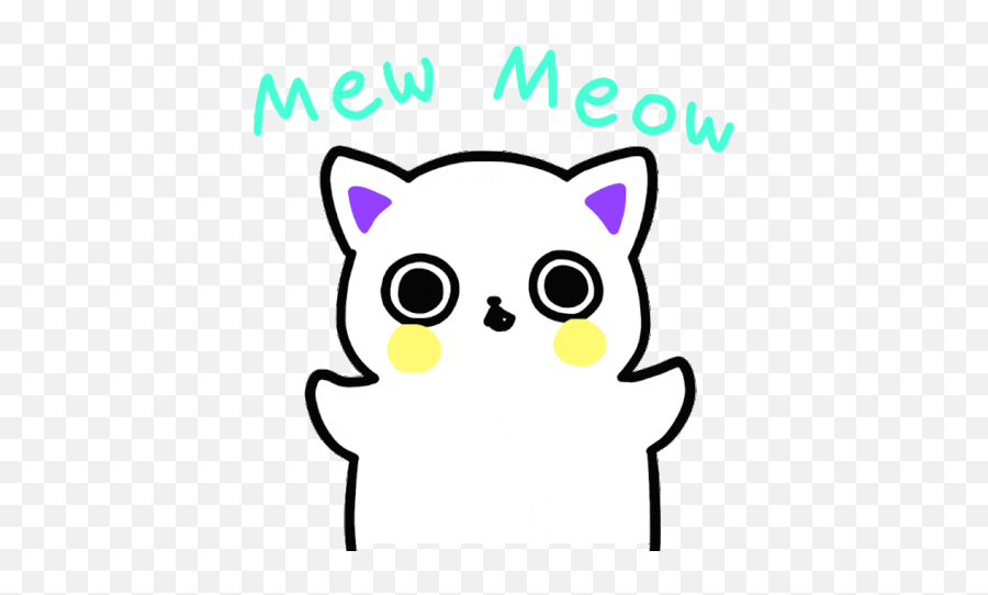 Cute Cat Sticker - Cute Cat White Discover U0026 Share Gifs Emoji,Thinking Cat Emoji