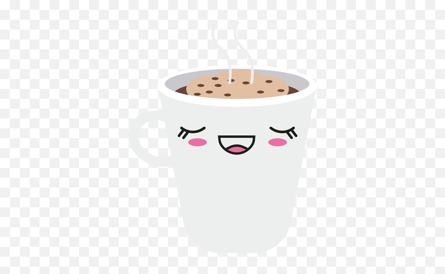 Satisfied Kawaii Face Coffee Cup - Transparent Png U0026 Svg Taza De Café Kawai Png Emoji,Teabag Emoji