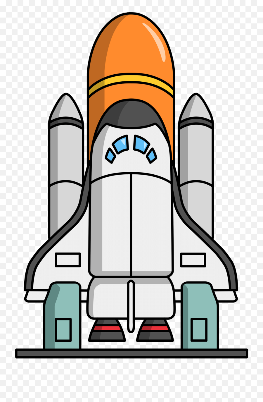 Nasa Space Shuttle Cartoon - Clip Art Library Rocket Clipart Emoji,Rocket Launch Emoji