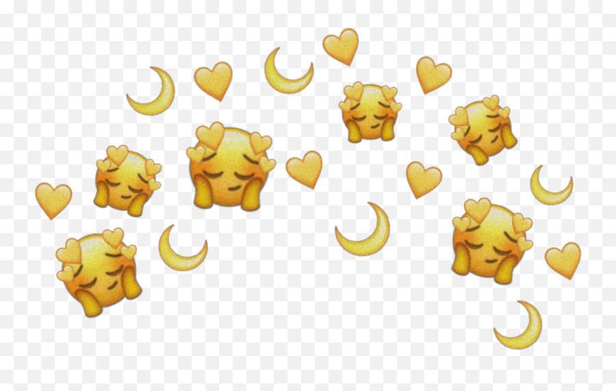 Yellow Mood Emoji Stickers Hearts Sticker By,Mood Emoji