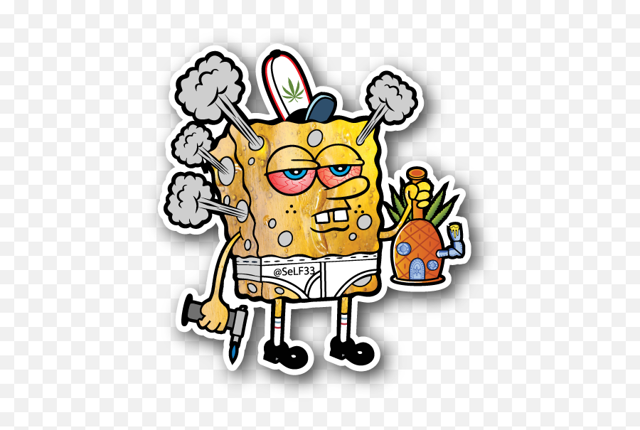 Smoking Clipart Joint Smoke Smoking - Spongebob Drugs Emoji,Doobie Emoji