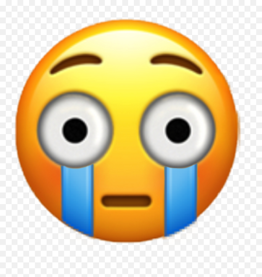 Blushing Wide - Emoji Iphone Shy,Embarrassed Cry Emoji