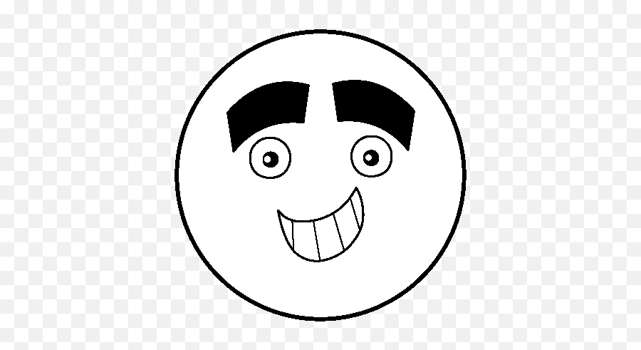 Smiley With Big Eyebrows Coloring Page - Charing Cross Tube Station Emoji,Eyebrows Emoticon