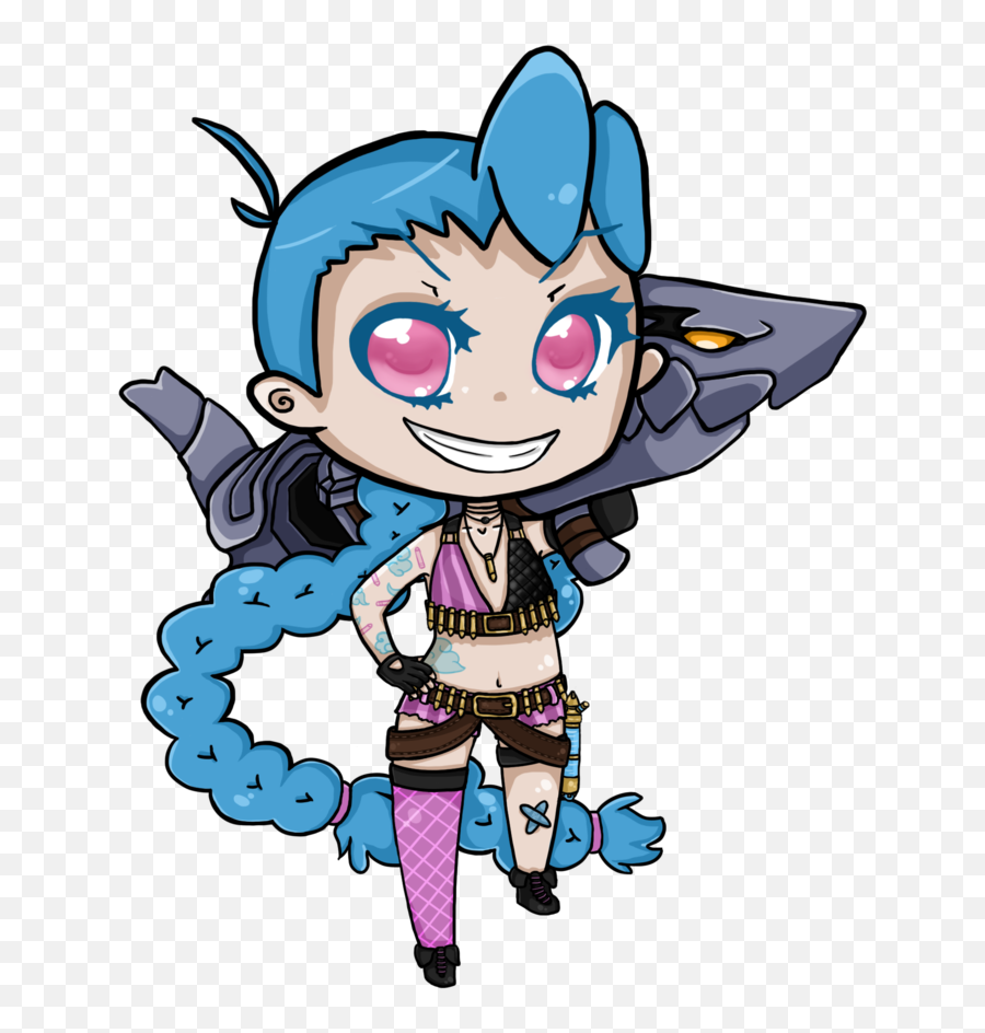 Jinx Lol Chibi Clipart - Jinx Lol Chibi Emoji,Fate Twisted Emojis