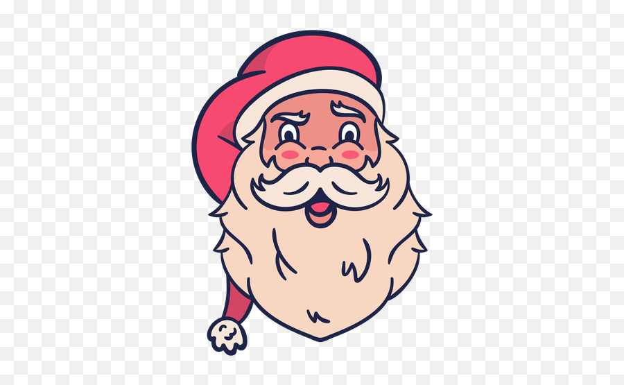 Santa Claus Hat And Beard - Transparent Png U0026 Svg Vector File Santa Claus Emoji,Mustache Man Winking Emoji