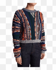 Carven - Long Sleeve Emoji,Mixed Emotions Multi Colored Sweater